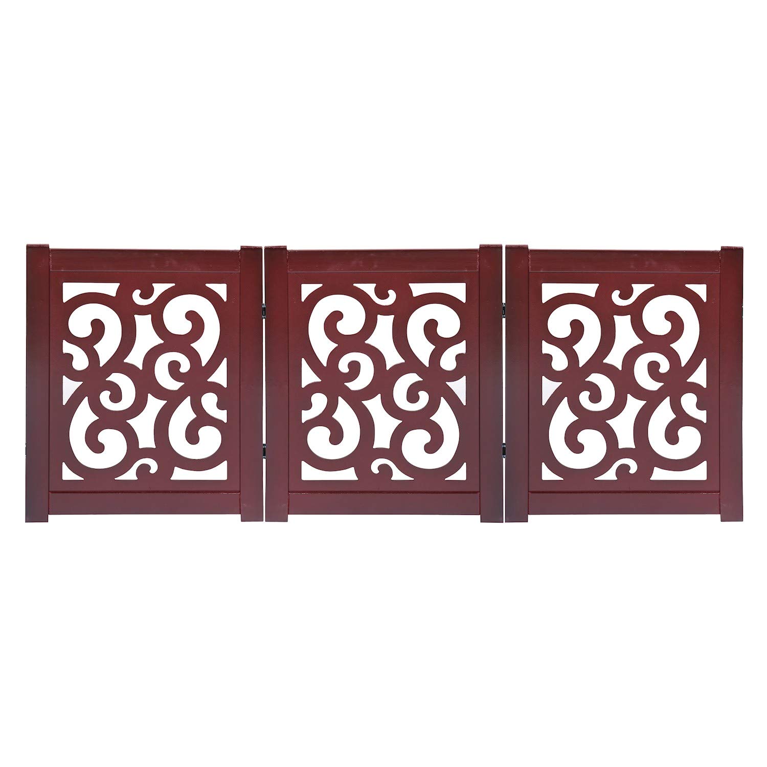 HOME DISTRICT Dog Gate Freestanding Pet Gate 4-Panel & 3 Panel Pet Gate for Dogs Folding Dog Gate Quadfold & Trifold Pet Gate for Small Dogs Decorative Pet Gate for Dogs Indoor