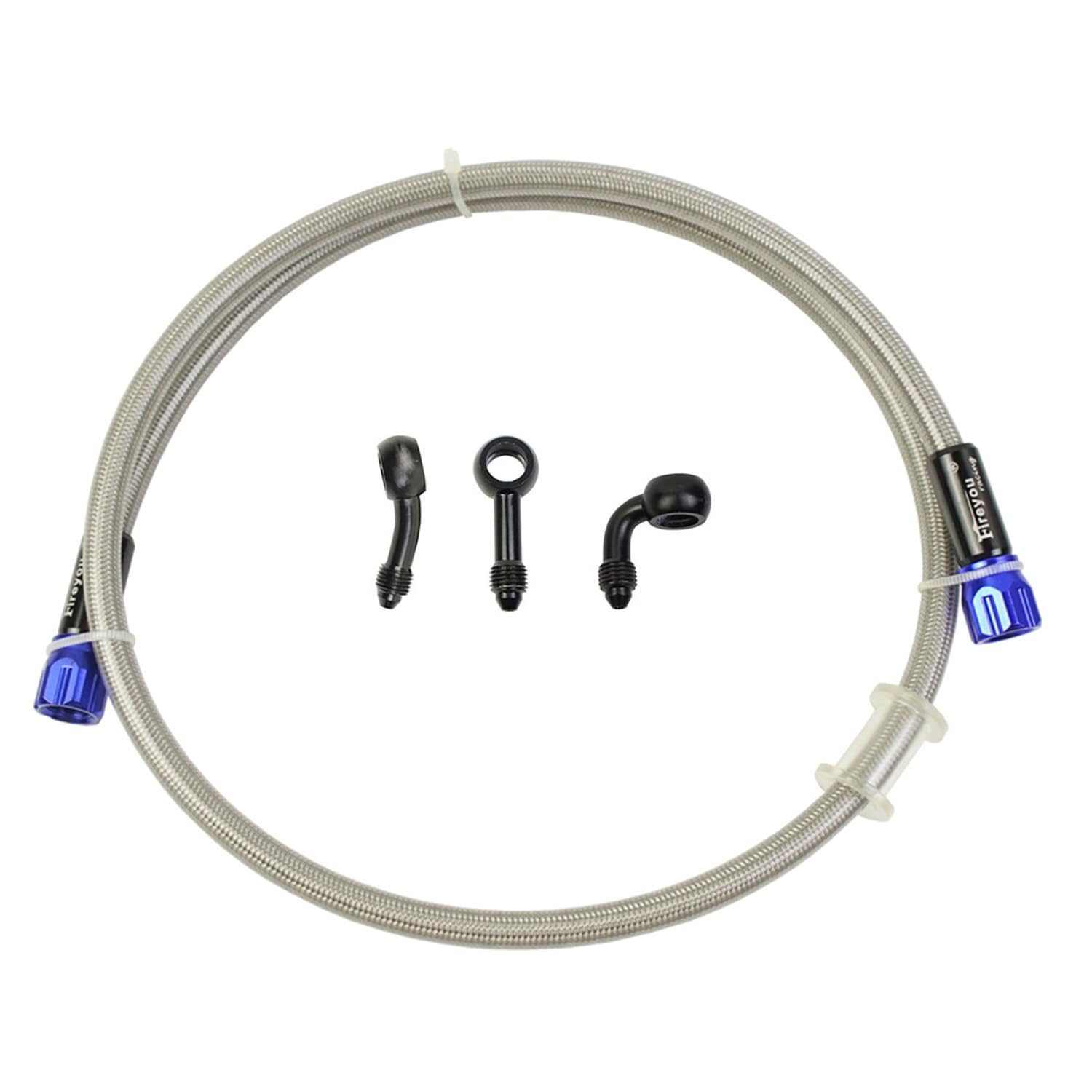 Letgoing Silberfarben Hydraulic Brake Hoses Pipes For Motorcycle Stainless Steel Braided Brake Hose Lines Motorbike Braided Hose Fittings For Atv Pit Bike Dirt Bike Brake