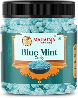 THE MAHARAJA SPICES Mint Flavoured Candy Pudina Mint Candy Hard Blue Mint Goli Pudina Goli Pudina Flavour Candy Jar Pack 250gm