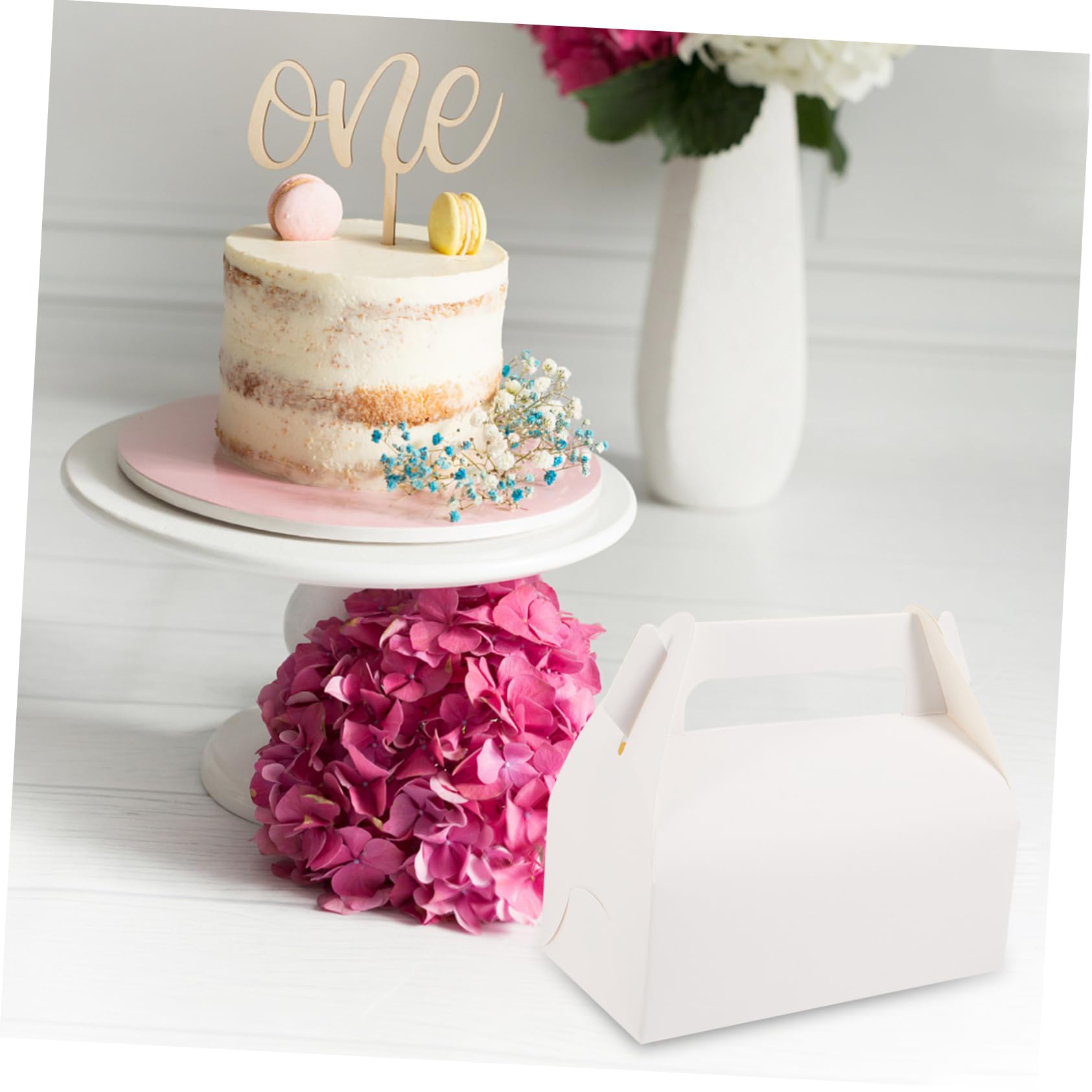 50piezas Cajas De Contenedores De Pastelería Para Fiestas y Bodas Personalizables y Fáciles De Montar Protección Para Postres y Magdalenas
