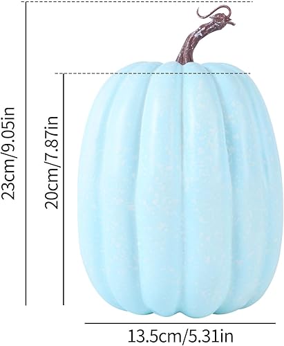 Miniatura 3 de Yiiciovy Calabazas falsas grandes para decorar calabazas de espuma decorativas grandes para decoración de otoño, calabazas artificiales de plástico
