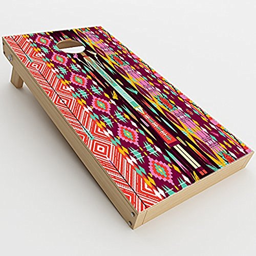 Skin Decal Vinyl Wrap for Cornhole Game Board Bag Toss/Tribal Aztec