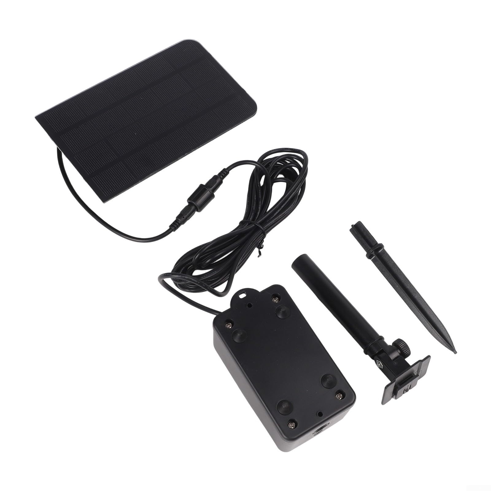 Aérateur de bassin solaire 2,5 W 6 V pompe à oxygène monocristallin pour jardin, aquarium, câble de 1 m de profondeur Noir