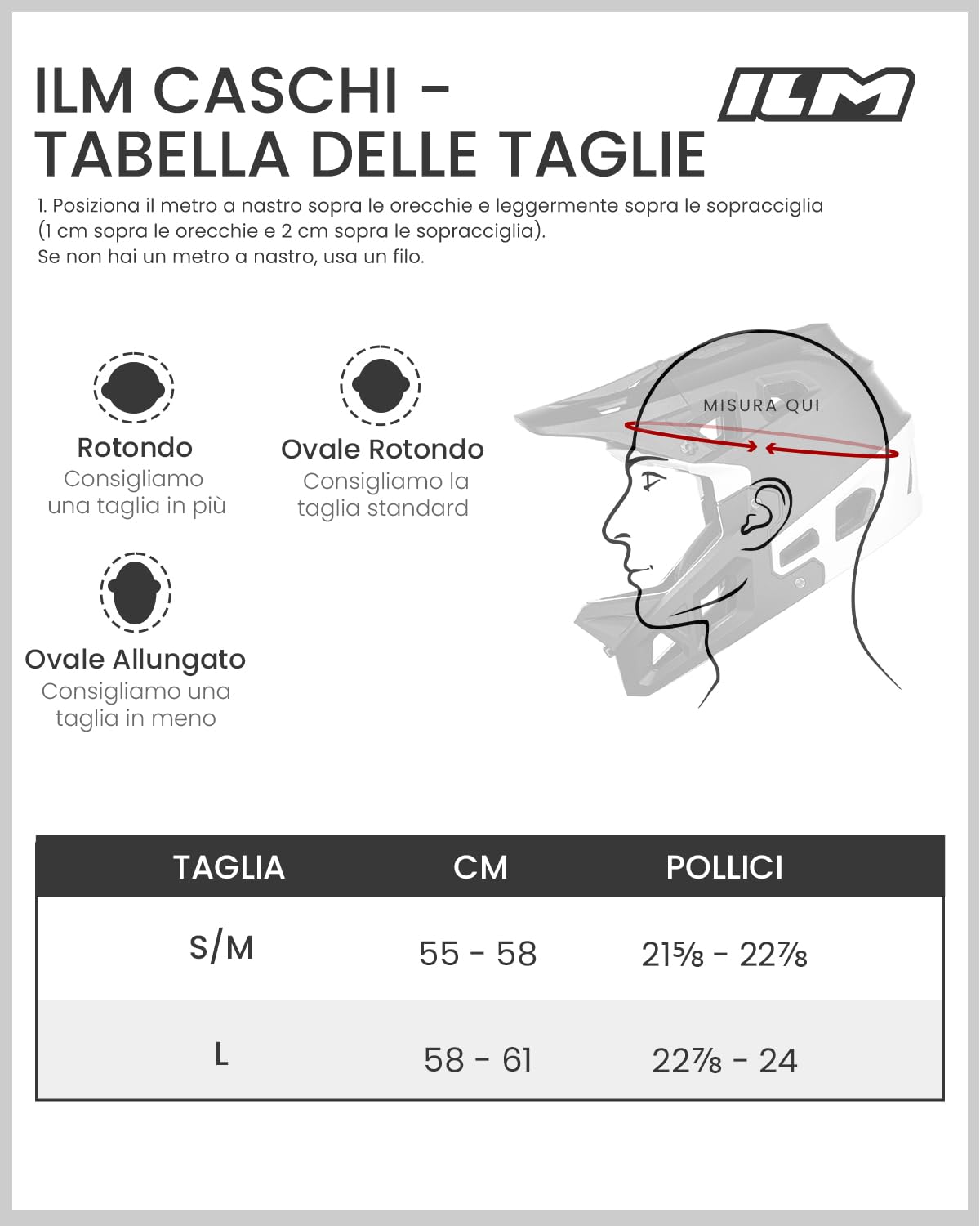 ILM Casco Mountain Bike Uomo Donna Integrale per Adulti MTB BMX Downhill Enduro Modello ZL-B068