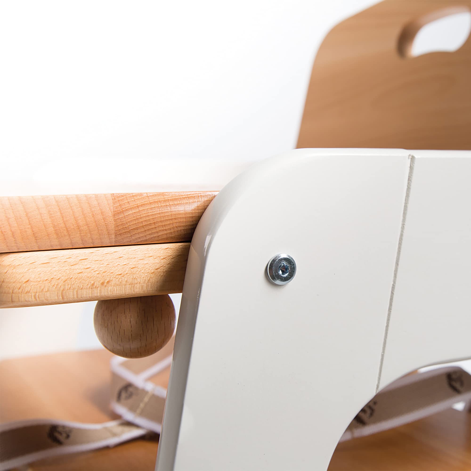 roba Trona Evolutiva de Madera Maciza Kid Up + Bandeja de Comida Desmontable, Altura Ajustable, de 6 Meses hasta 50 kg, Bicolor