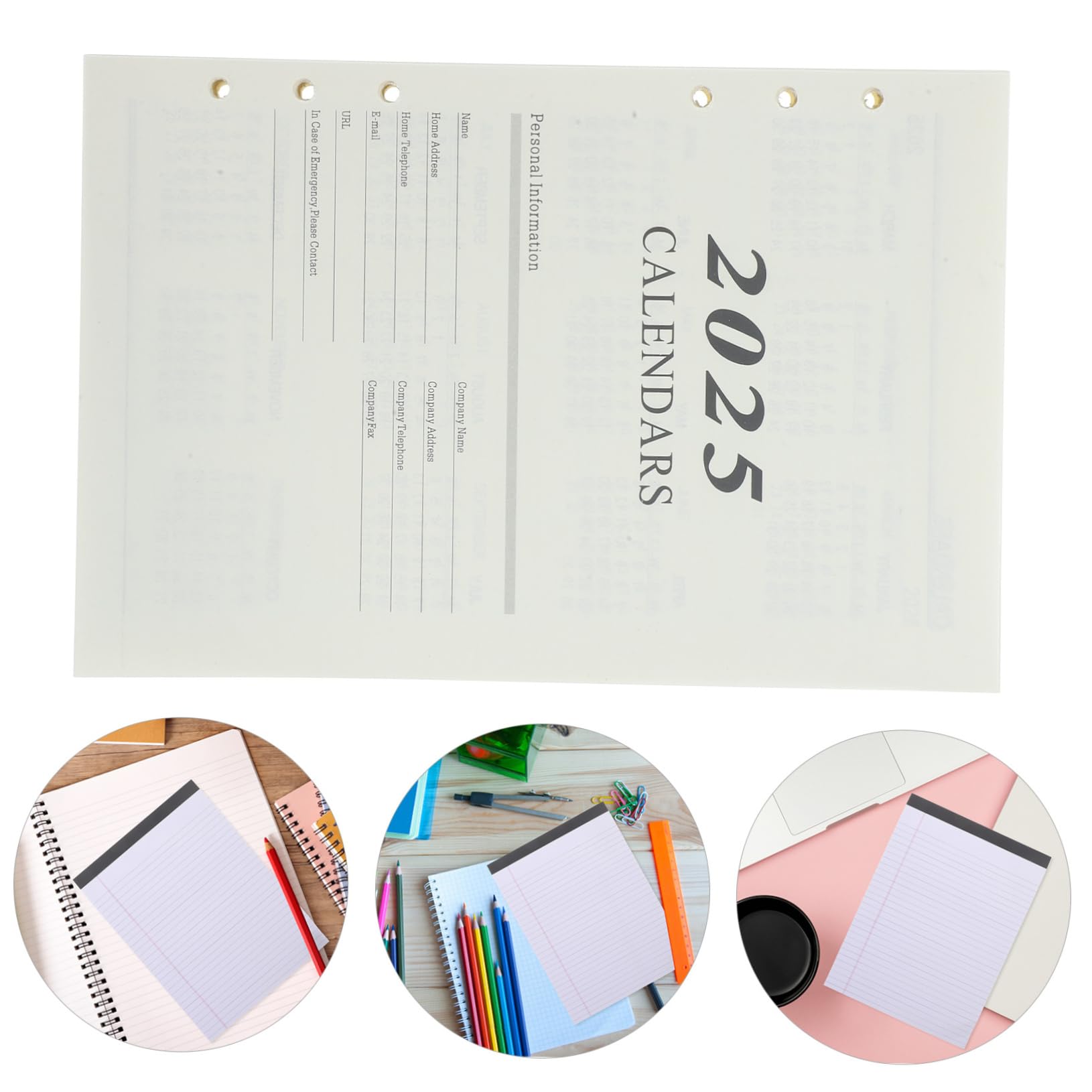 Paper Pad A4 Blocco Note Righe Carta Spessa Bianca, Design senza Data, Blocchetto da 4 Pezzi per Appunti Pratici in Ufficio e Scrivania