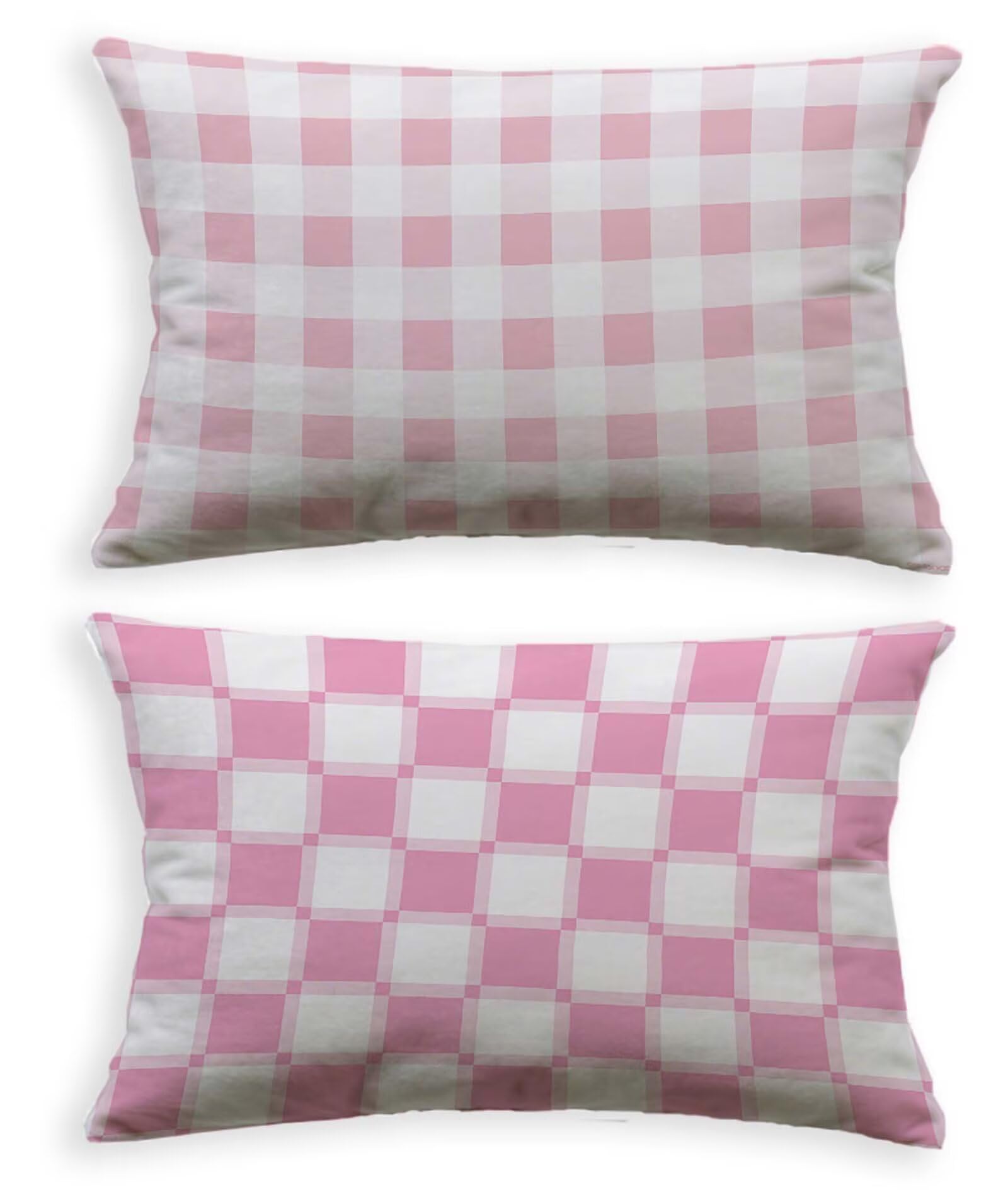 Taie oreiller 60x90 rectangulaire rose avec fermeture éclair invisible