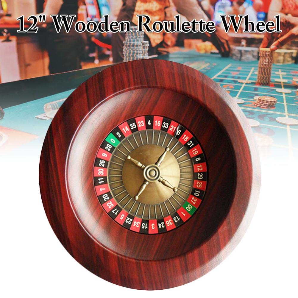 Etateta 12 Inch Casino Grade Deluxe Wooden Roulette Wheel Set