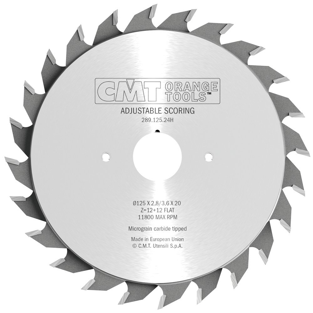 CMT 289.125.24H - Sierra incisora 125x2.8-3.6x20 z=12+12 plano