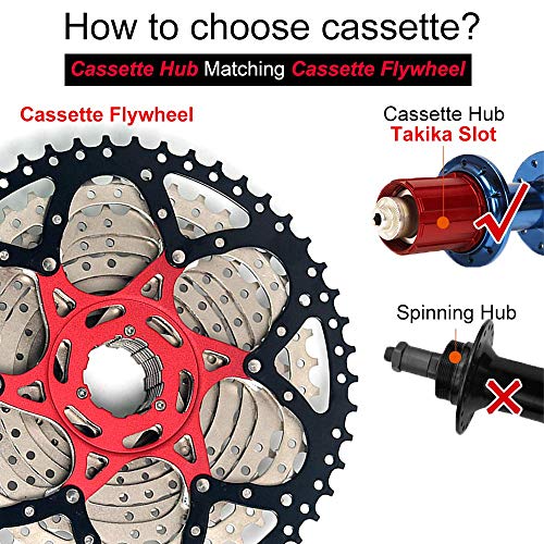 JFOYH 9 Speed Cassette Mountain Bicycle Freewheel 11-50T Fit for Sram/Shimano, Except for XD and Micro-Spline - Thumbnail 5