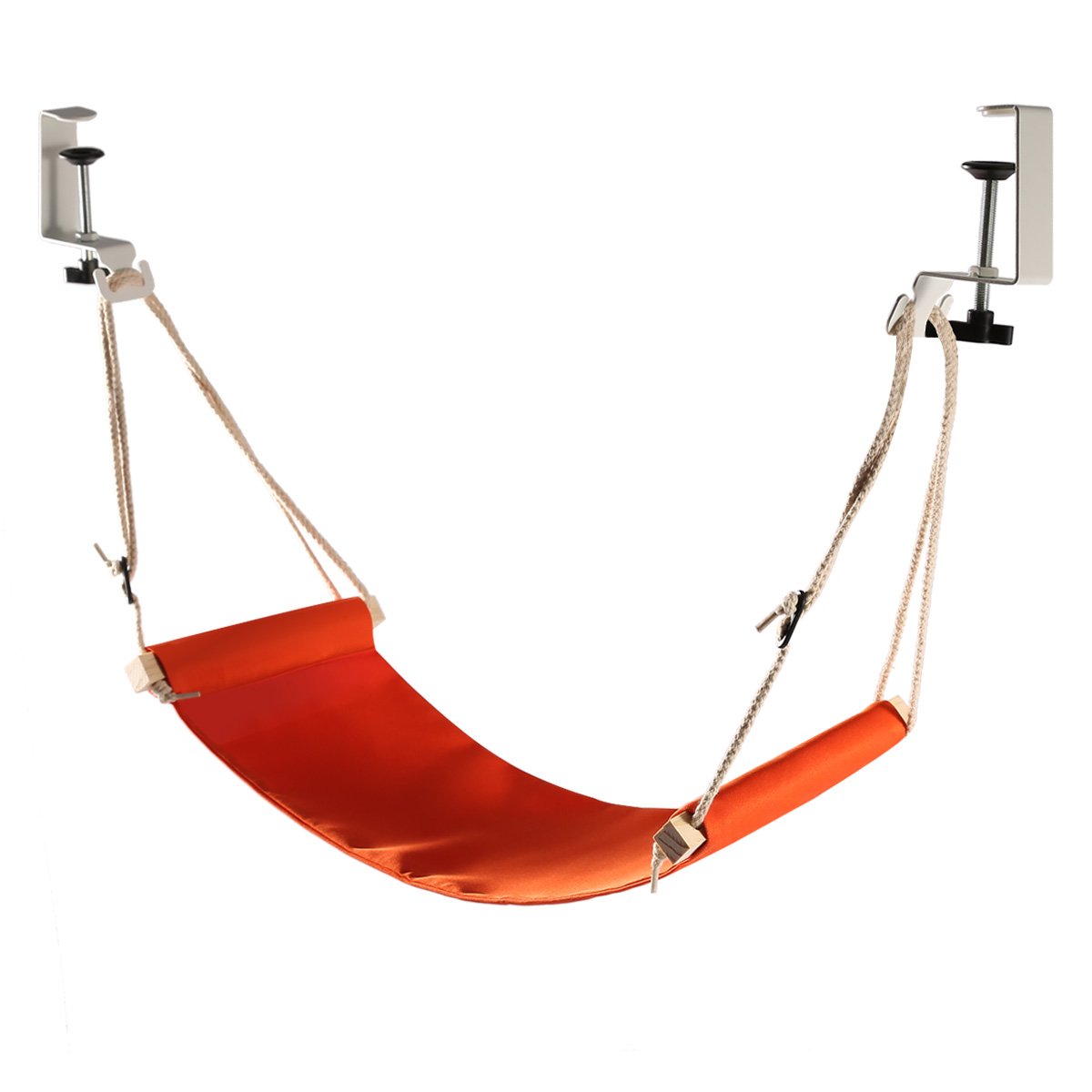 EVTSCAN Folding Office Hanging Foot Rest Strap Adjustable Airplane Desk Foot Hammock for Travel