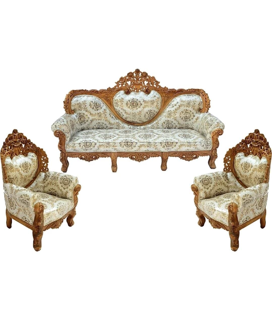 Furniture Hub Wooden 5 Seater Maharaja Sofa Set (Ams004), 5 to 6