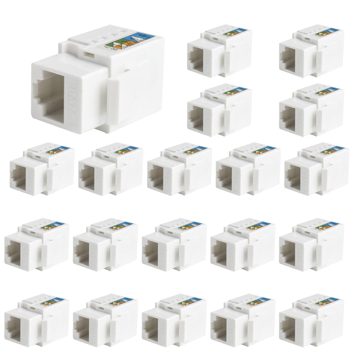 Exiron 25 Pack Keystone, Cable Creation RJ45 Keystone Jack UL Listed