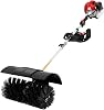 52cc 2 Stroke Handheld Sweeper, Nylon Brush Broom Handheld Cleaning Petrol Broom Machine, With A Portable Carrying Strap, 2.3hp Petrol Powered Sweeper, for Sweeping Boulevards, Driveways, Lawns
