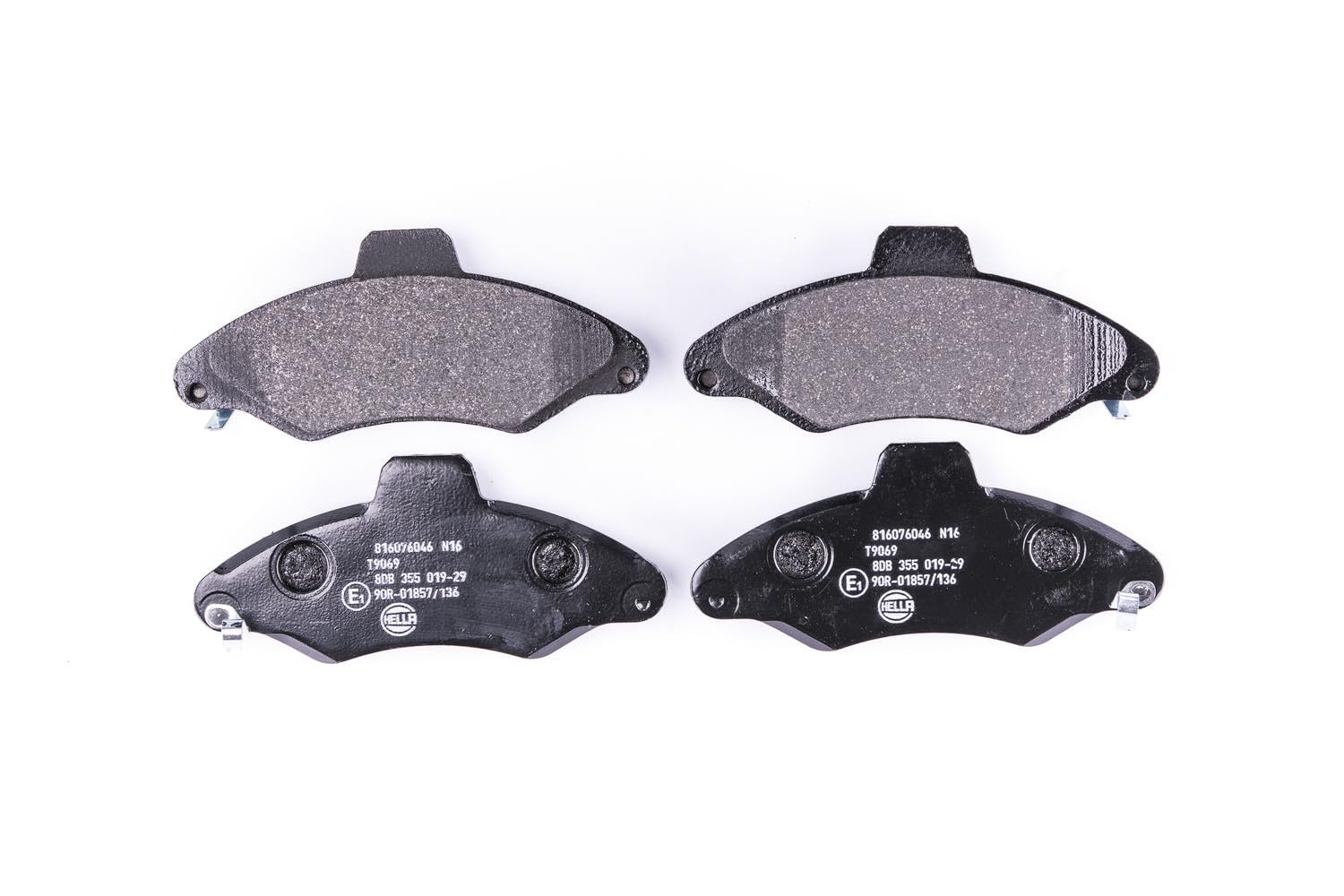 HELLA 8DB 355 019-291 Brake pad set - not prepared for wear indicator - T9069 - for e.g. FORD