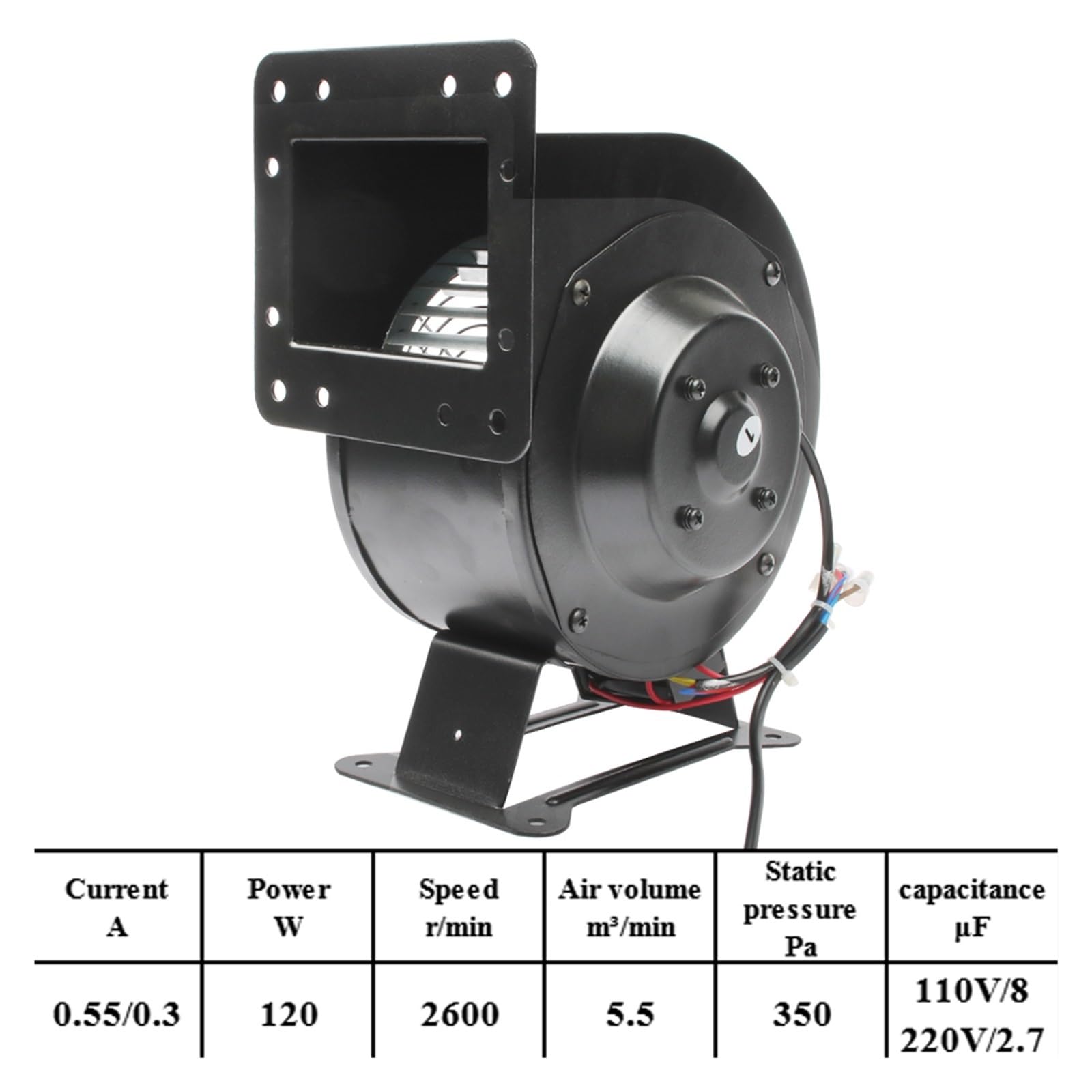 Ventilatore centrifugo 130FLJ5 120W 150FLJ17 140W Nuovo piccolo ventilatore elettrico di scarico della polvere Modello gonfiabile Ventilatore centrifugo Ventilatore ad aria Sposta rapidamente grandi v