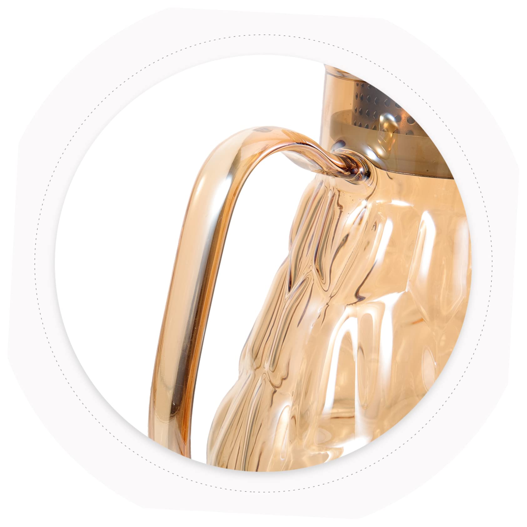 MAGICLULU Glas Wasserkrug 1800ml mit Ausgießer Edelstahl Deckel Leicht zu Reinigen für Kalte Getränke und Gäste