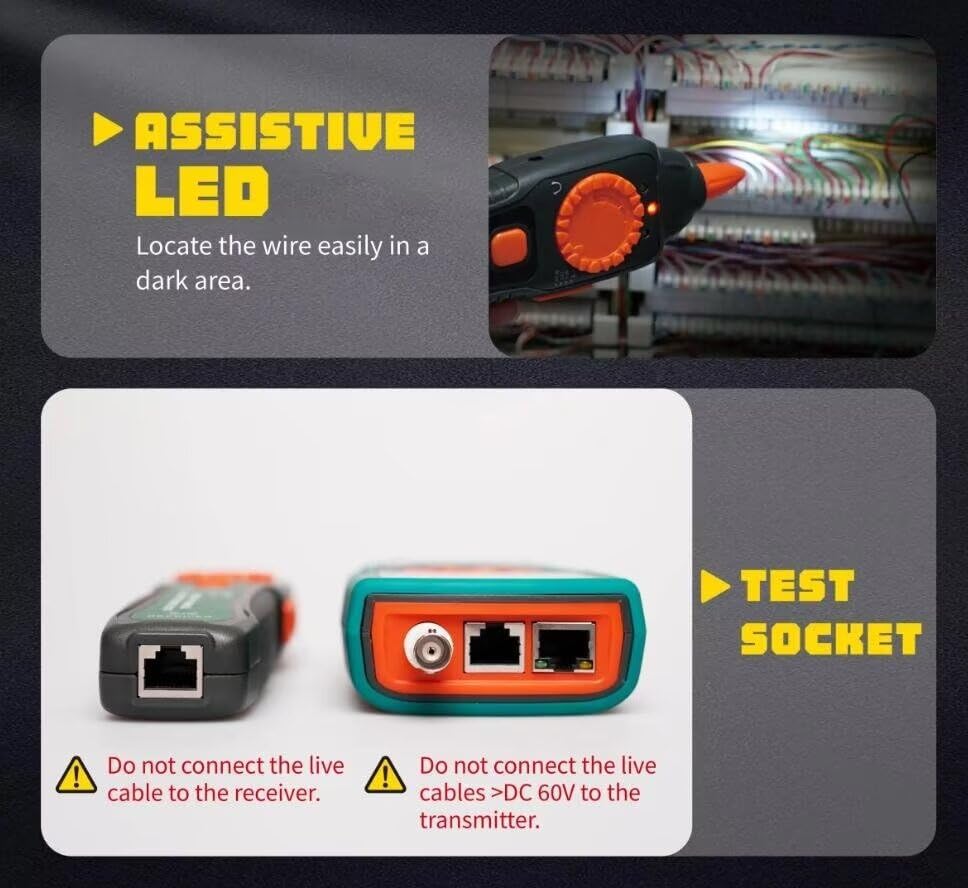 Miniatura 6 de Proskit MT-7071N Probador de red profesional multifuncional POE probador de línea telefónica anti-interferencias Detector de señal de red
