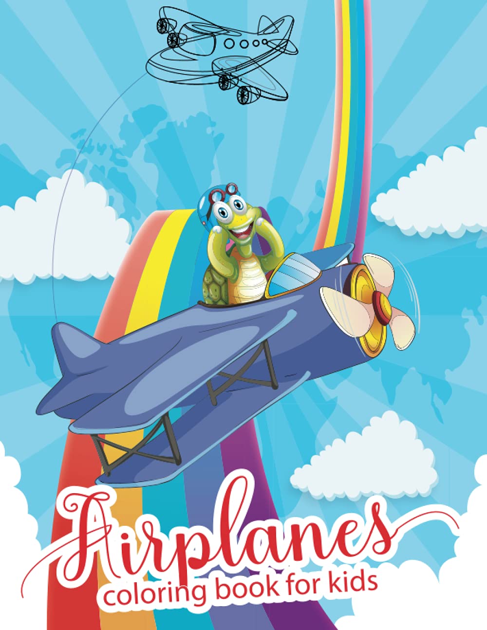 Airplanes Coloring book for kids: Creative Designs and Fun Tear-Out Projects. Big Coloring Book for Toddlers and Kids Ages 3+ Who Love Airplanes