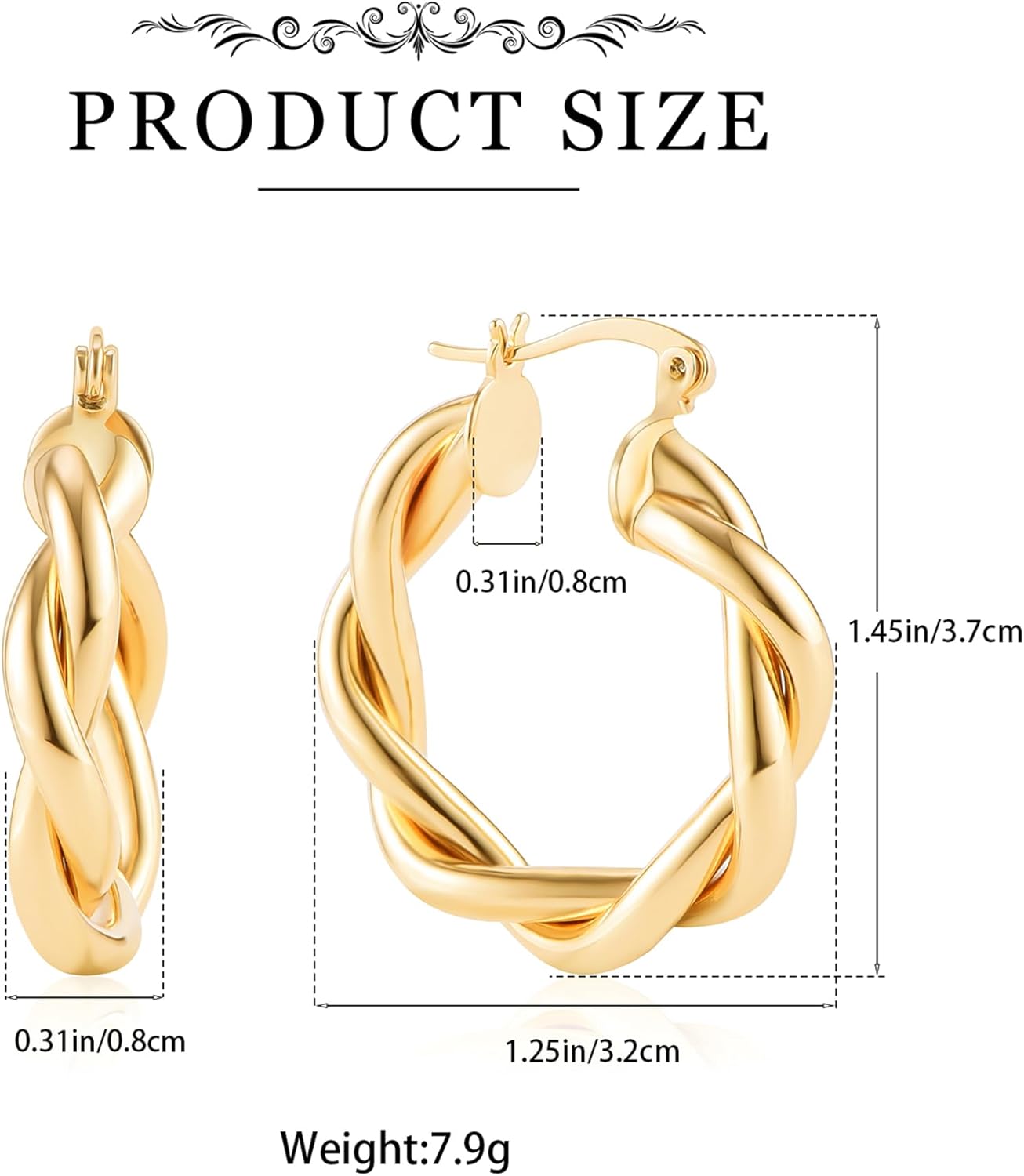 Plikin Angel Devil Mismatched Earrings for Girl 14K Gold Plated Copper Angel Devil Hoop Earrings - Image 5