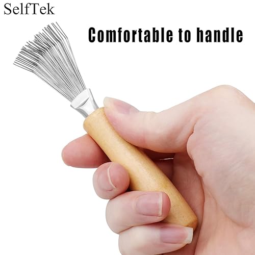 Miniatura 9 de SelfTek Paquete de 4 herramientas de limpieza de cepillos para el cabello para eliminar el vello y el polvo, uso doméstico o de salón