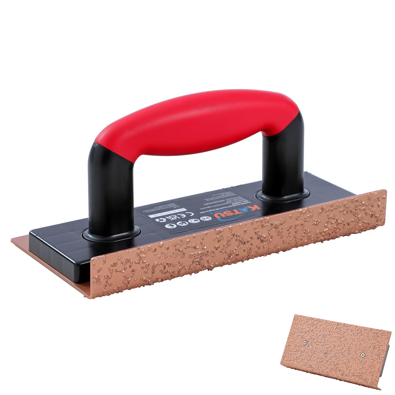 KATSU Tools Carbide Sanding Trowel 90 Degree 24 Grit, 200 x 100 x 25mm, Model 339402, #24