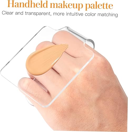 Handheld Makeup Mixing Palette with Spatula Essential Tool for Women Makeup Artists Includes Storage Bag for Easy Organization and Custom Color Blending