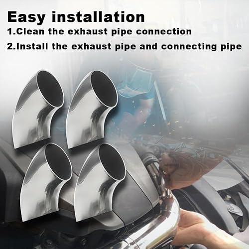 Miniatura 6 de Tubo de codo de escape de 90 grados (codo doblado de mandril) SS304 de acero inoxidable apto para codo de escape modificado de automóvil, pasamanos