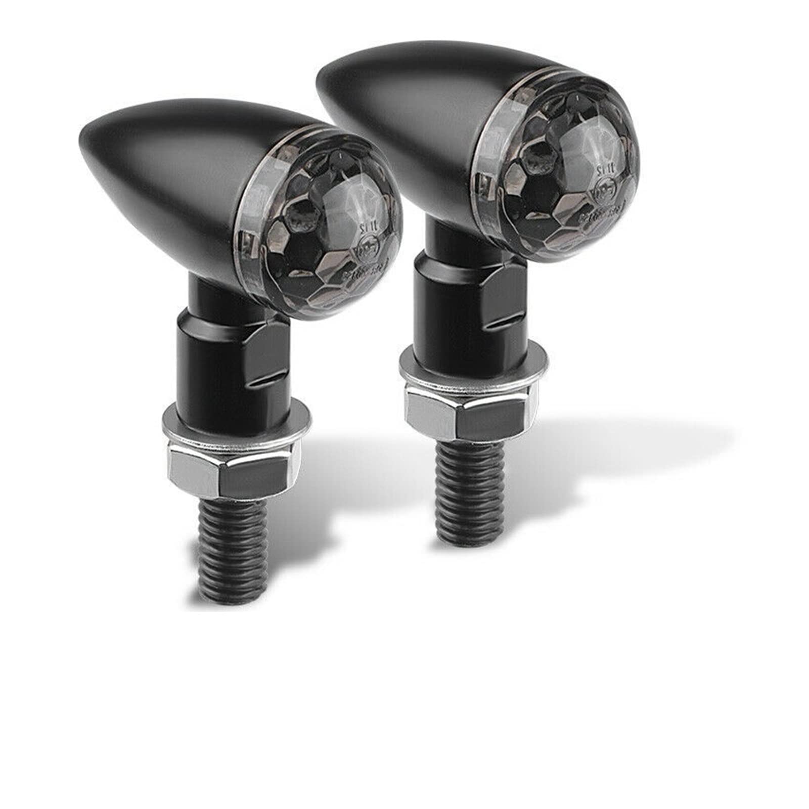 Clignotant Clignotants 2 Pièces LED Moto Clignotant Indicateur Ambre Clignotant Lumière Balle Lampe Voiture Accessoires