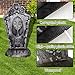 Yuleglowix 17 Inch Halloween Yard Signs Tombstones for Graves Decor Set with Stakes. Nightmare Before Christmas Inspired, Halloween Gravestones Outdoor Decorations Scary Decoration Displays for Party