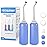 RUFCRIL Peri Bottle, 2-Pack Portable Travel Bidet with Bag, TPE Material Can Be Boiled, 17oz/500ml with 2 Sealing Rings,Essentials for Postpartum Perineal Care,Hemorrhoid Treatment,and Baby(Blue)