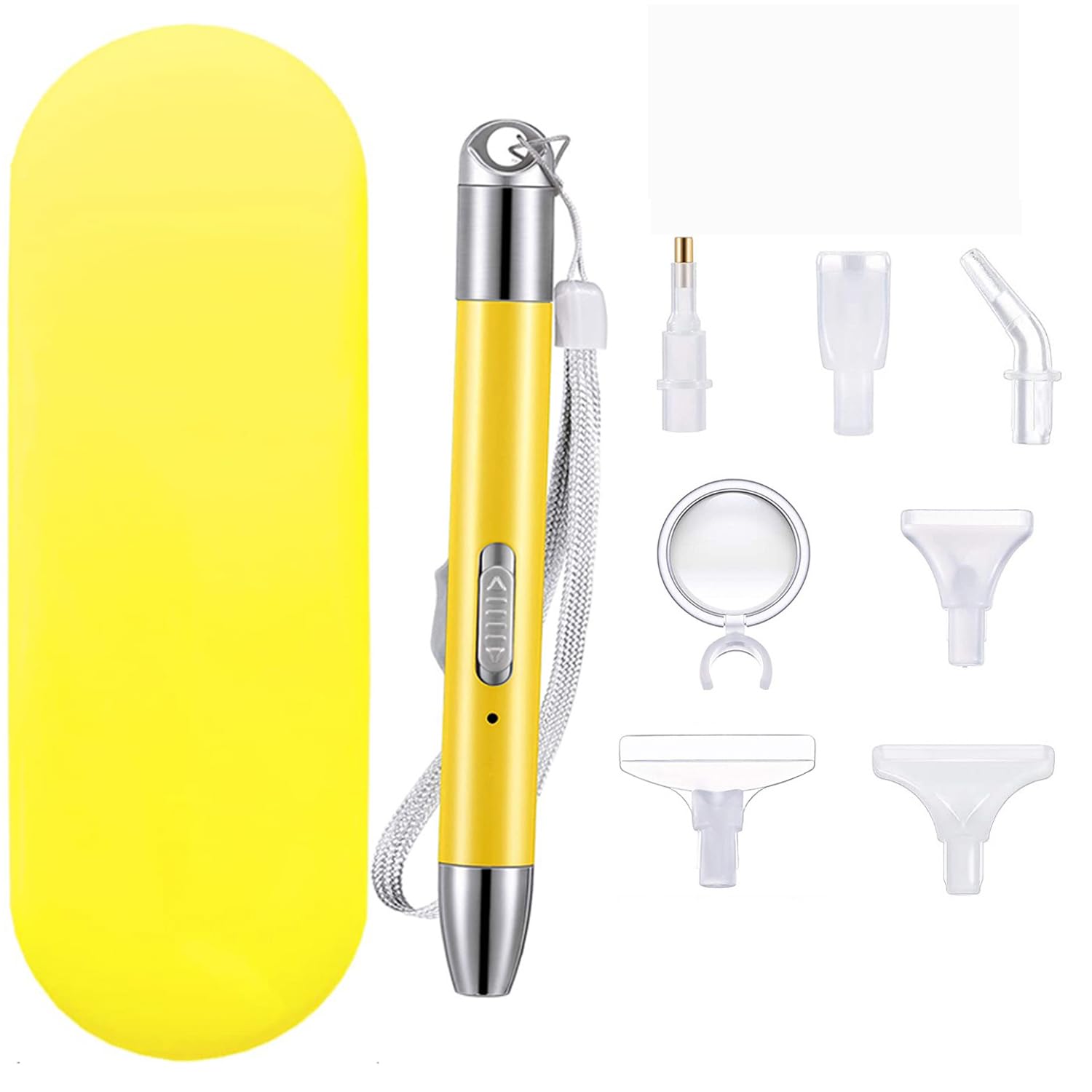 ARTopet Diamond Art Painting Drill Pen with Light USB Rechargeable Diamond Accessories and Tools Illumination Pen with 6 Heads Set, Magnifier for DIY