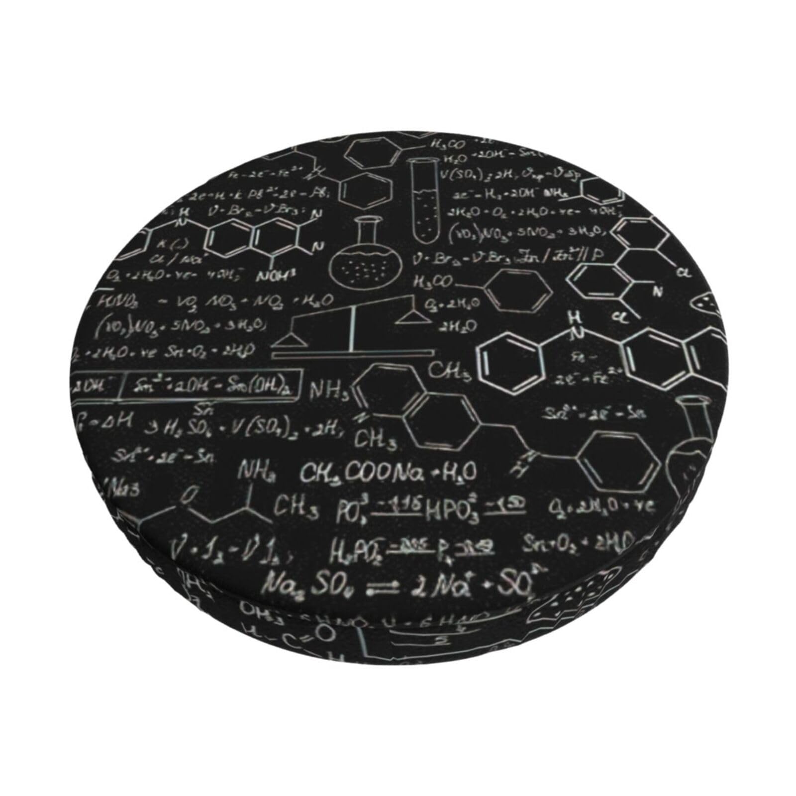 ACVnbm Abstract Science Chemistry Illustration 3d Print Round Bar Chair Cushion Cover, Elastic Chair Protector For Kitchen Bar Dining
