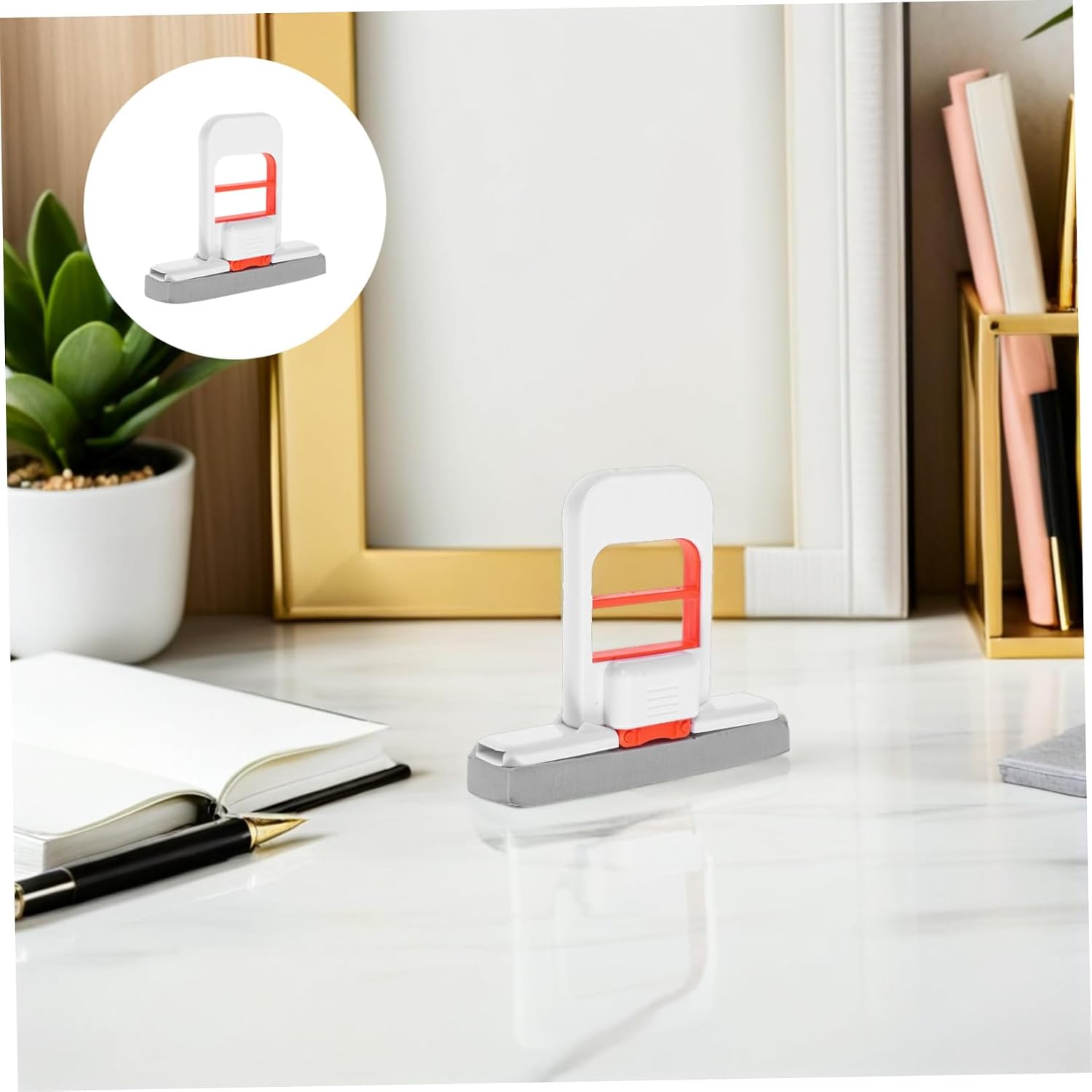 GANAZONO Foldable Mini Desktop Sponge Mop with Self-Squeeze Function for Versatile Surface Cleaning, Lightweight Abs Material, for Small Apartments and Bathrooms