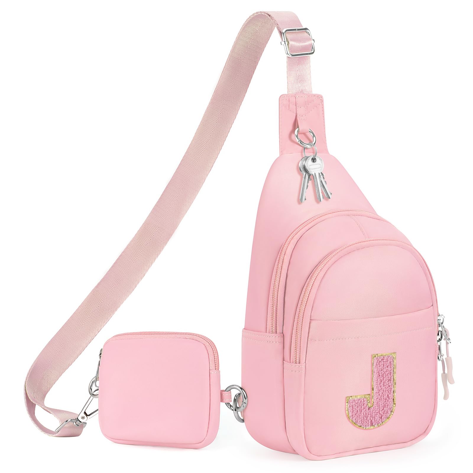 X-KIDS Initial Fanny Pack for Teen Girls Cute Crossbody Bag Sling Purse Personalized Gift for Tween Girl Kids 6-14 Years Old