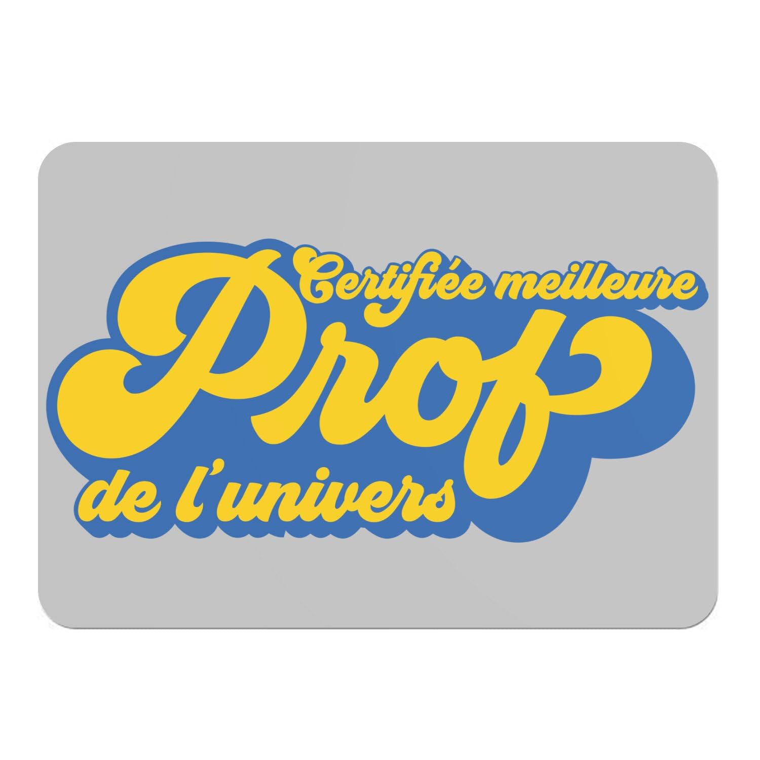 Sets de table en liège gris grand format pour cadeau prof