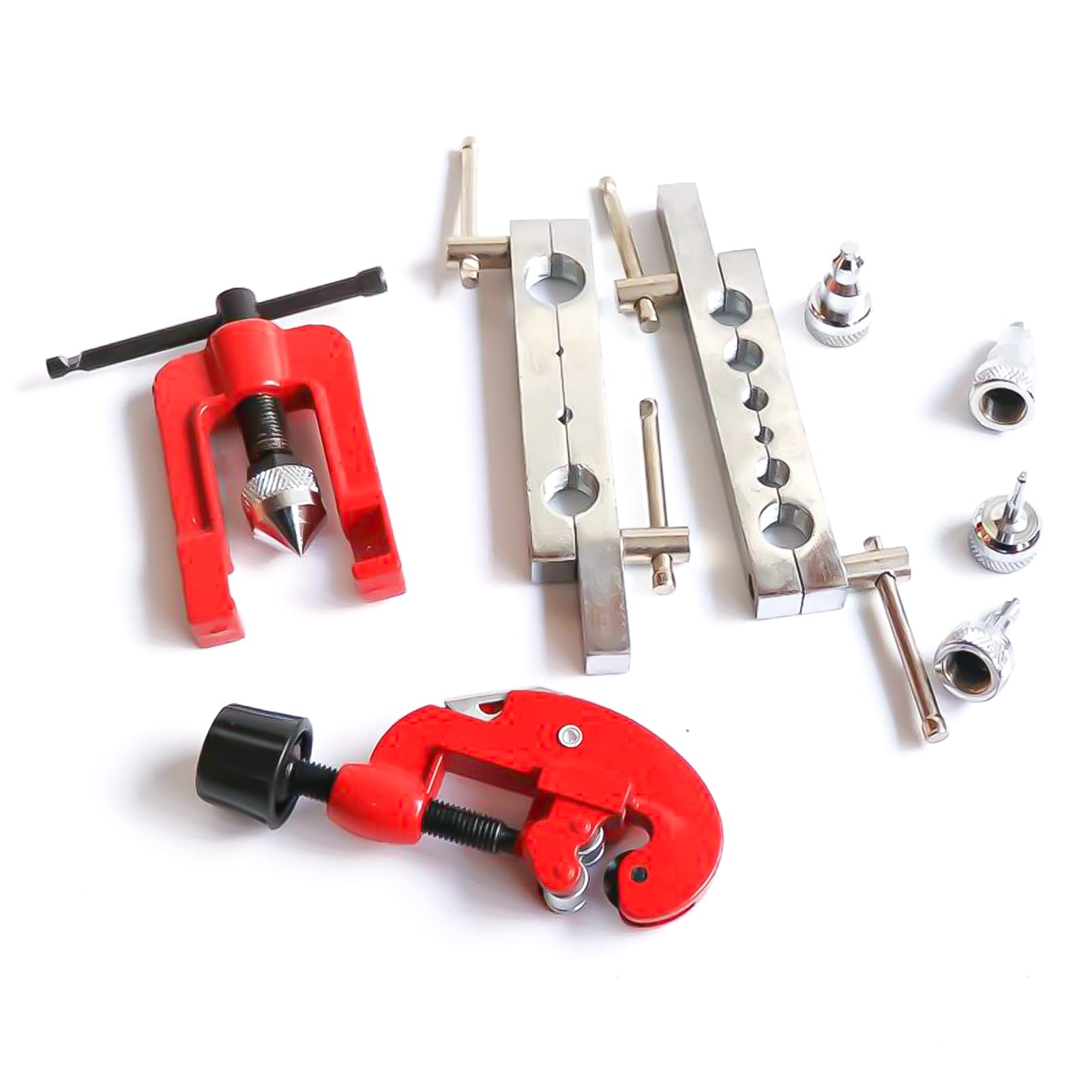 uptodateproducts 3-19mm Tube Cutter Tool Kit Copper Brake Fuel Pipe Repair Double Flaring Dies Tool for Cutting Flaring Tools for Refrigeration