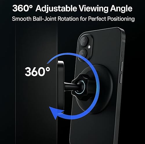 Miniatura 5 de Soporte magnético para teléfono para gimnasio y carrito de golf, soporte de teléfono con rotación de 360 con imán fuerte, compatible con MagSafe