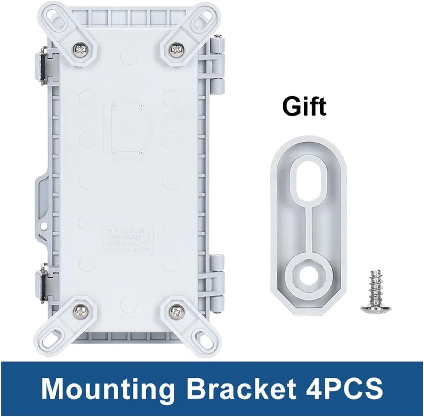 ABS Waterproof Plastic Enclosure with Hasp Electrical Distribution Box Electrical Junction Box Outdoor Sealed Switch Power Case(150-150-90 H,50A)