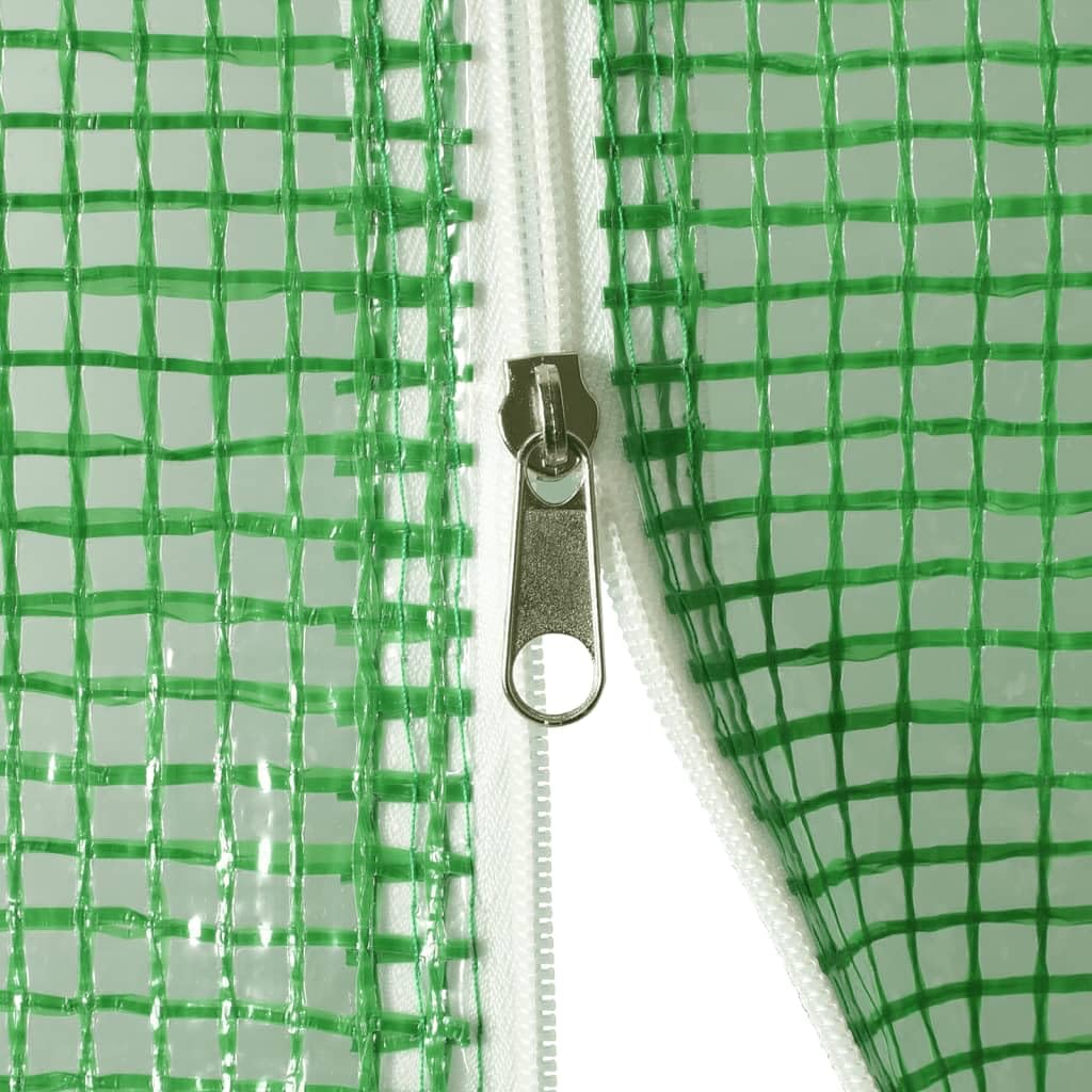 vidaXL Invernadero con Estructura de Acero, Invernáculo con Ventanas Puerta, Túnel de Cultivo, Vivero para Plantas, Verde 40 m² 10x4x2 m