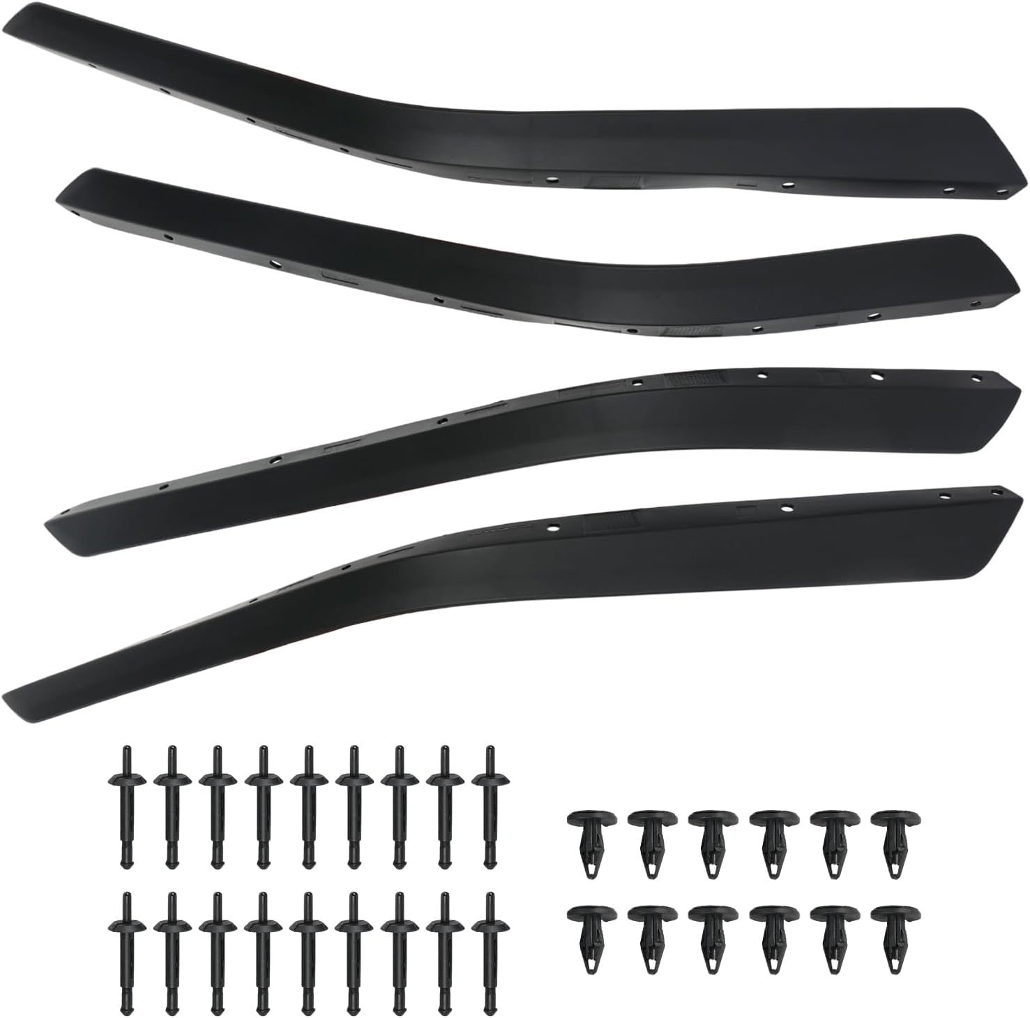 Pack of 4 Front & Rear Fender Flare Extensions Off-Road Fender Liner Protector Trim Fits for Jeep Wrangler JL & JLU Unlimited Rubicon 2018-2025 Install on Wider Tires (for JL High Fender Rubicon)