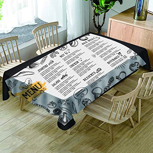 HACLJPP Mantel Mesa Rectangular, 3D Manteles, Periódico Europeo, Mantelerias Antimanchas Resistente Al Desgaste Impermeable, Decoracion De Mesa, 140X200Cm