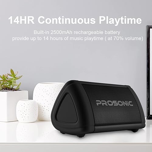 Miniatura 3 de Prosonic BT3 - Altavoz Bluetooth inalámbrico portátil con sonido estéreo de 10 W y refuerzo de graves - Sonido rico y graves intensos - Bluetooth