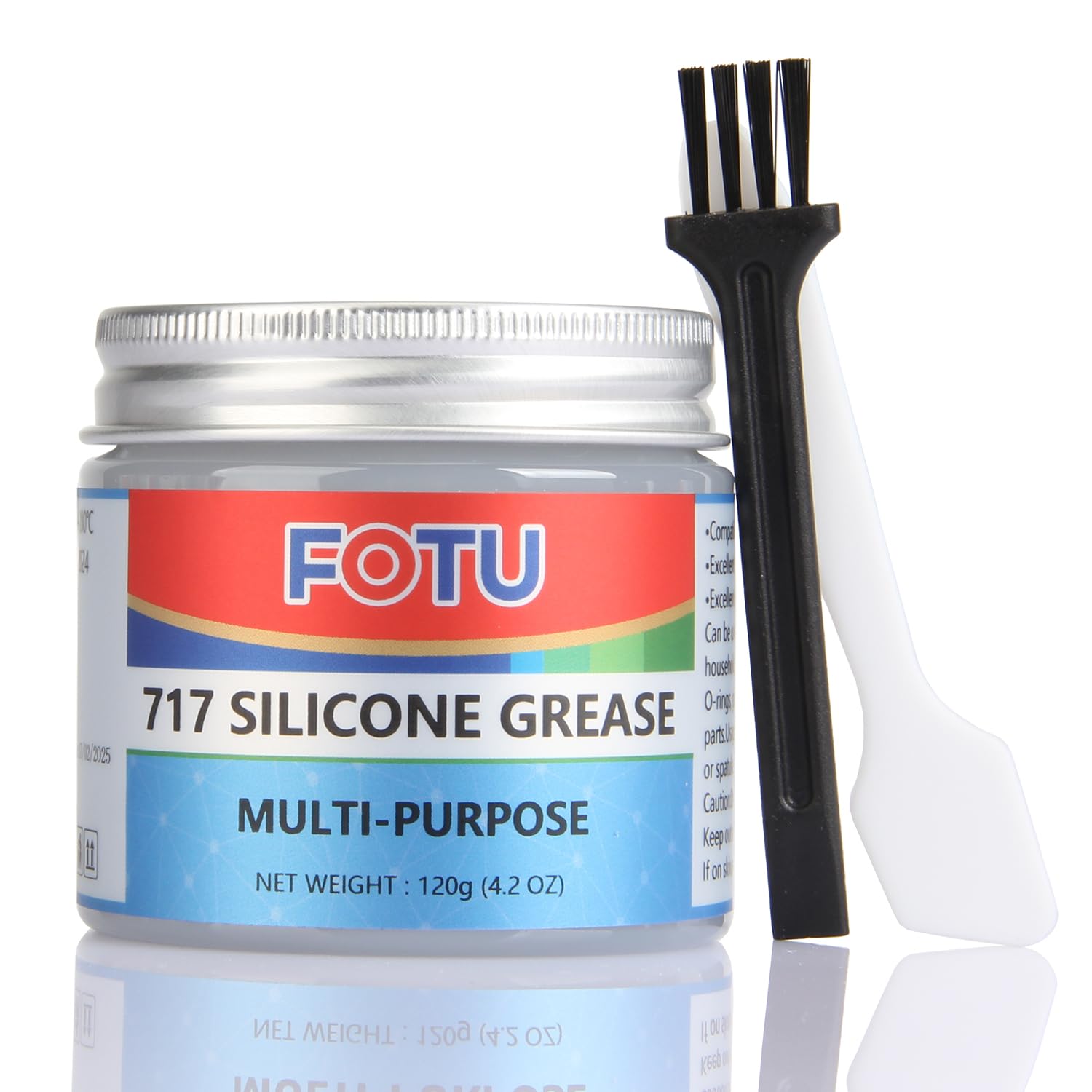 FOTU 717 100% Silicone Dielectric Grease Waterproof Multi-Purpose Lubricant for Plumbing Automotive O-Rings Electrical Connectors