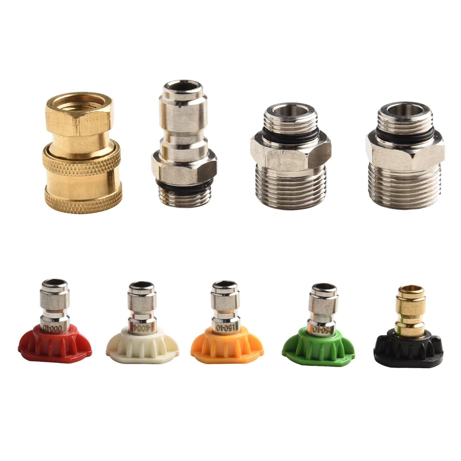 Limpiador de alta presión Lanza 4000 PSI 3 en 1 juego de extensión con 5 boquillas de acero inoxidable y latón, a prueba de fugas para limpieza de coches, fachadas, vallas y jardín, color