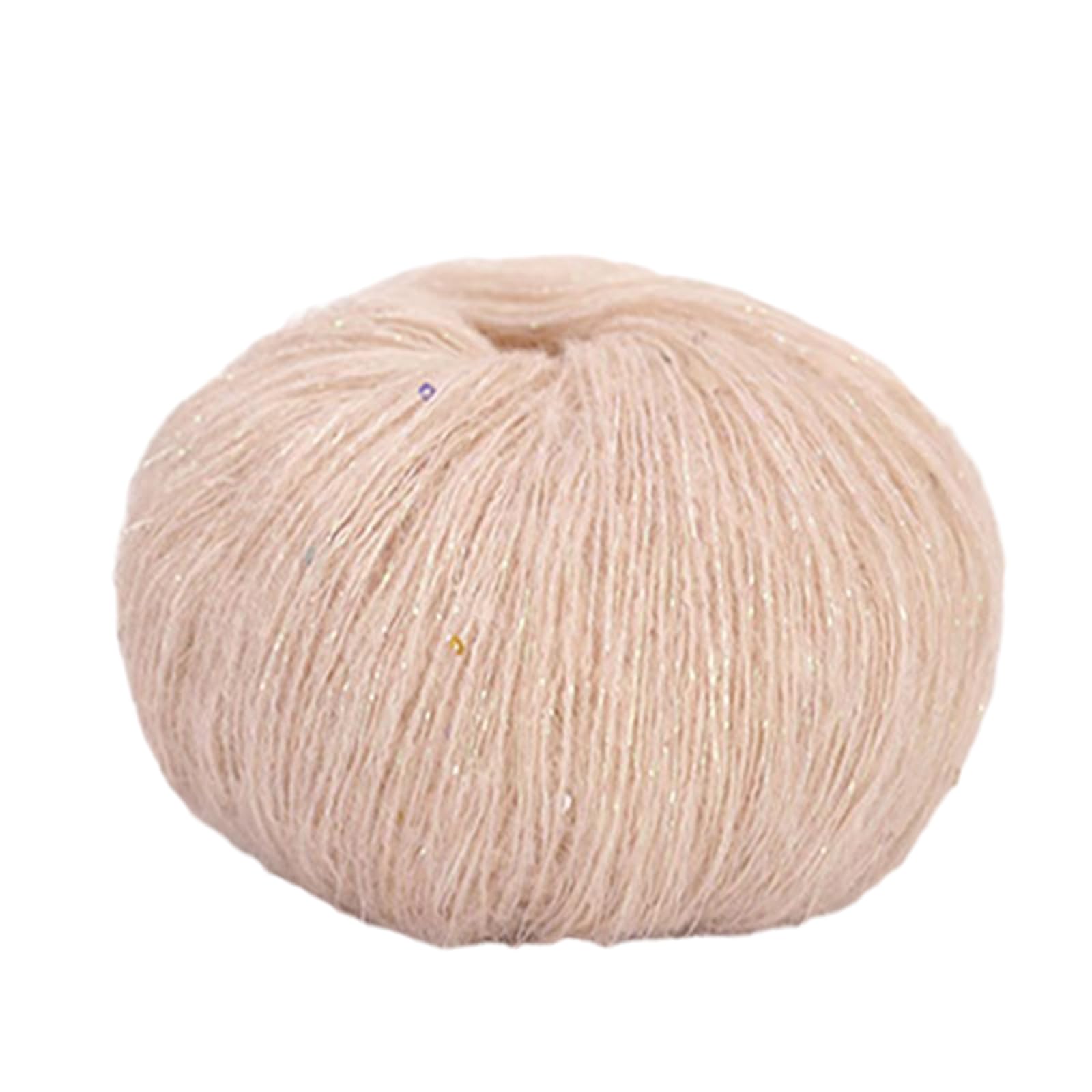 oringnat Sequined Crochet Yarn Knitting Mohair Yarn for Hats Sweater Scarf Handcrafts Colorful Yarn for Crocheting