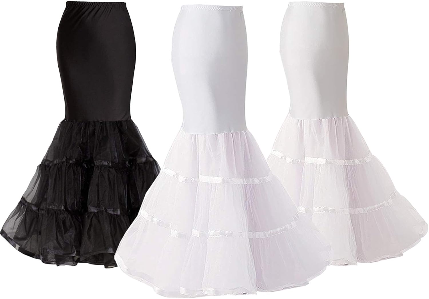 VanRose Women's Ankle Length Petticoat Bridal Wedding Slip Hoopless Crinoline Underskirt - Image 3