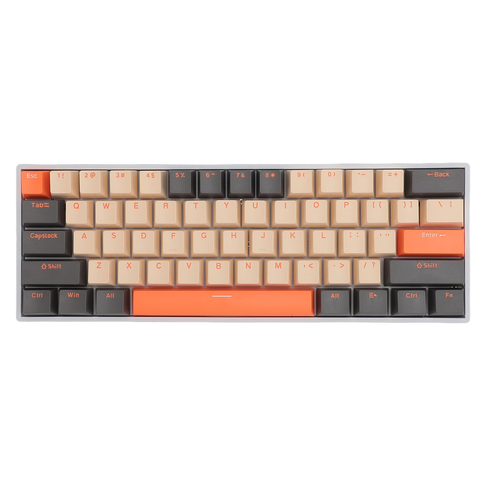 Tangxi Tastiera Meccanica Wireless 61 Tasti Retroilluminazione RGB Portatile per Giochi e Viaggi Bianca