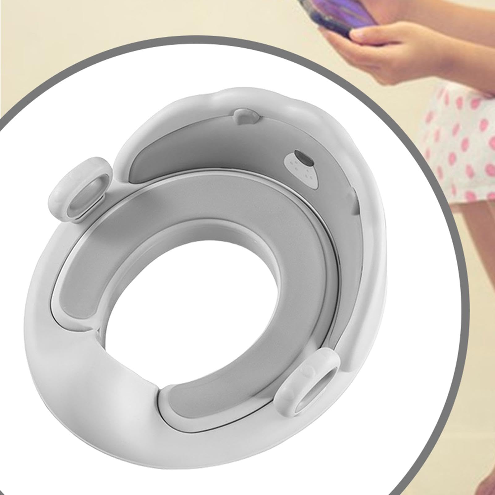 Asiento para inodoro, asiento de inodoro para niños, fijación para asiento | de inodoro para niños con asas – Reductor orinal con protección de , orinal antideslizante para inodoros redondos