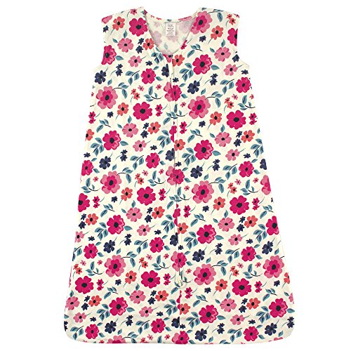 Image of Touched by Nature Unisex Baby Organic Cotton Sleeveless Wearable Sleeping Bag, Sack, Blanket, Garden Floral, 6-12 Months